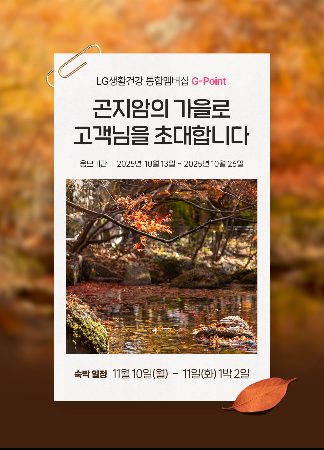 G포인트 곤지암 리조트 응모 이벤트