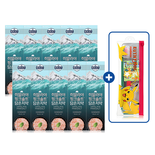 죽염 히말라야 핑크솔트 아이스 카밍민트 치약 100g 10개 + 여행용 세트 증정