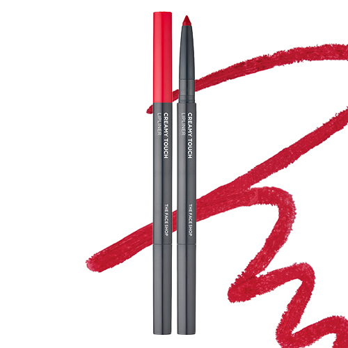 더페이스샵 크리미 터치 립라이너 레드프리즘