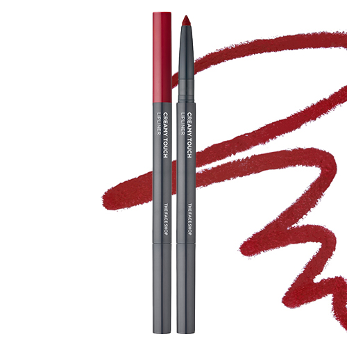 더페이스샵 크리미 터치 립라이너 스카치레드