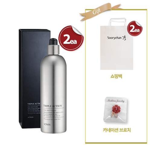 [23감사]★2개묶음★ 보닌 트리플 액션 원샷 플루이드 180ml+(증정)카네이션브로치+쇼핑백