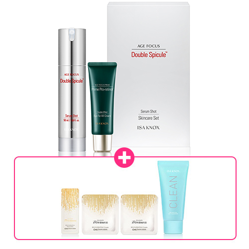 이자녹스 에이지포커스 더블 스피큘 세럼샷 기획 +(증정)명품 테르비나 3종 체험견본 + 클렌저 31ML 1개
