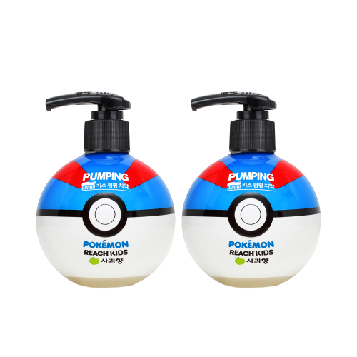 [창고대방출] 리치 포켓몬볼 키즈 펌핑치약 250g(사과향)X2개