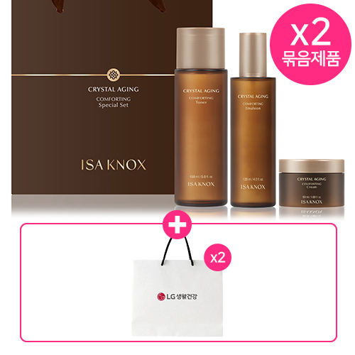 [26설] 이자녹스 크리스탈 에이징 컴포팅 3종 기획 ×2세트+(증정)쇼핑백