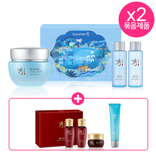 수려한 효비담 수분샘크림AD 150ml 기획 x 2 +(증정)수려한 효비담 수분샘크림AD 25ml+효비담GWP 3종