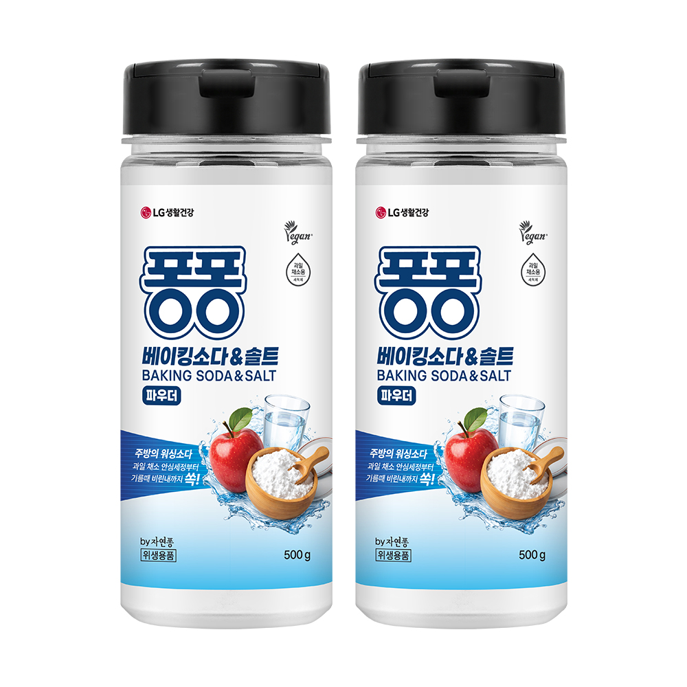 퐁퐁 베이킹소다&솔트 용기형 500g x 2